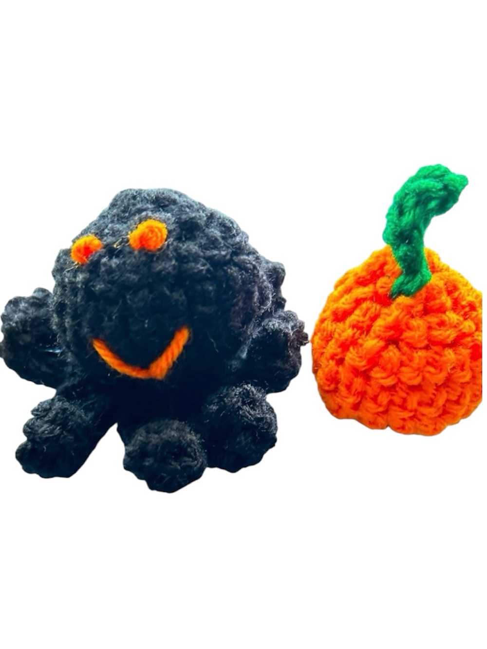 HAND CRAFTED Crochet Organic Catnip Colorful Interactive Spider Pumpkin Cat Toys